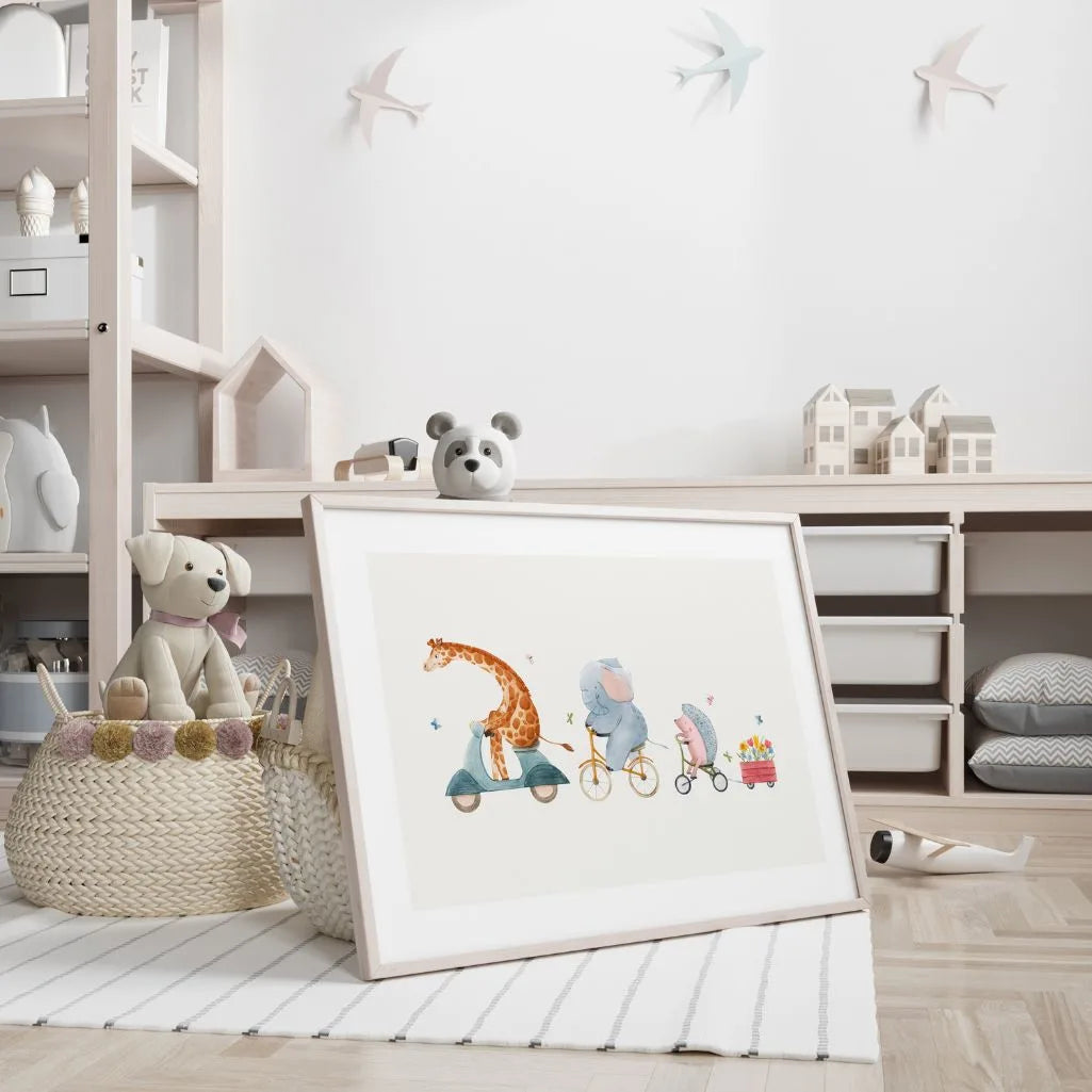 Animals on a Ride Poster