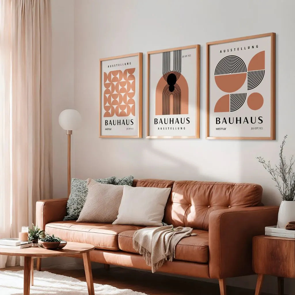 Bauhaus Weimar Line Rhythm Set of 3 Posters