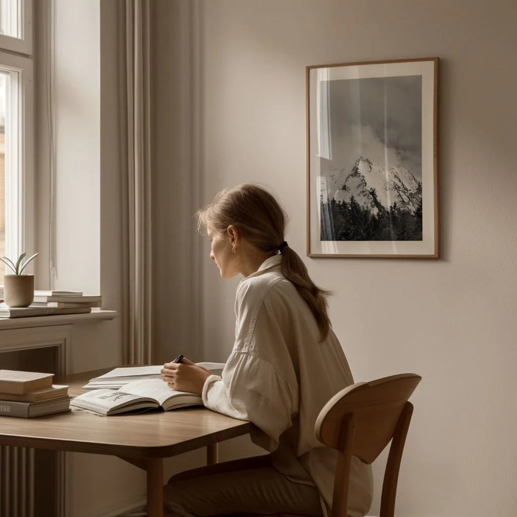 Misty Mountain Peak Poster