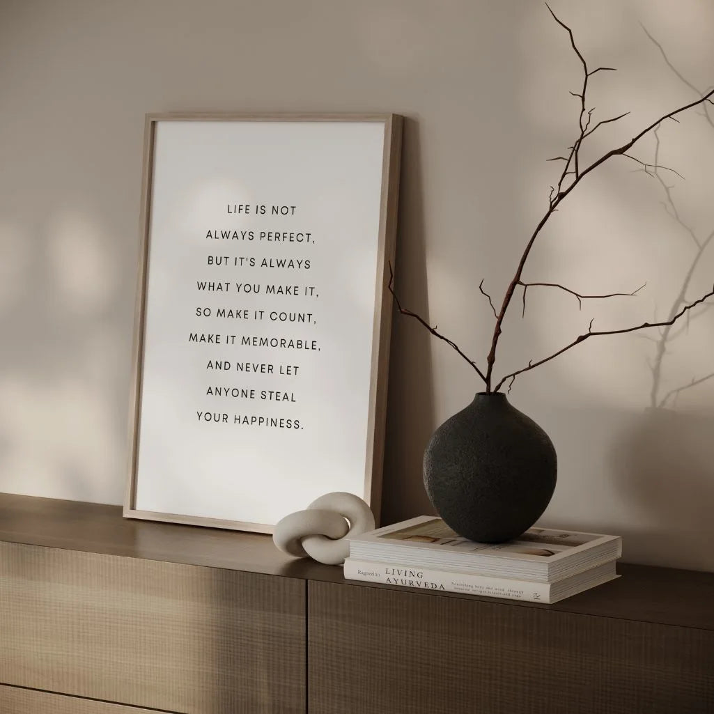 Plakat Życie nie zawsze jest idealne