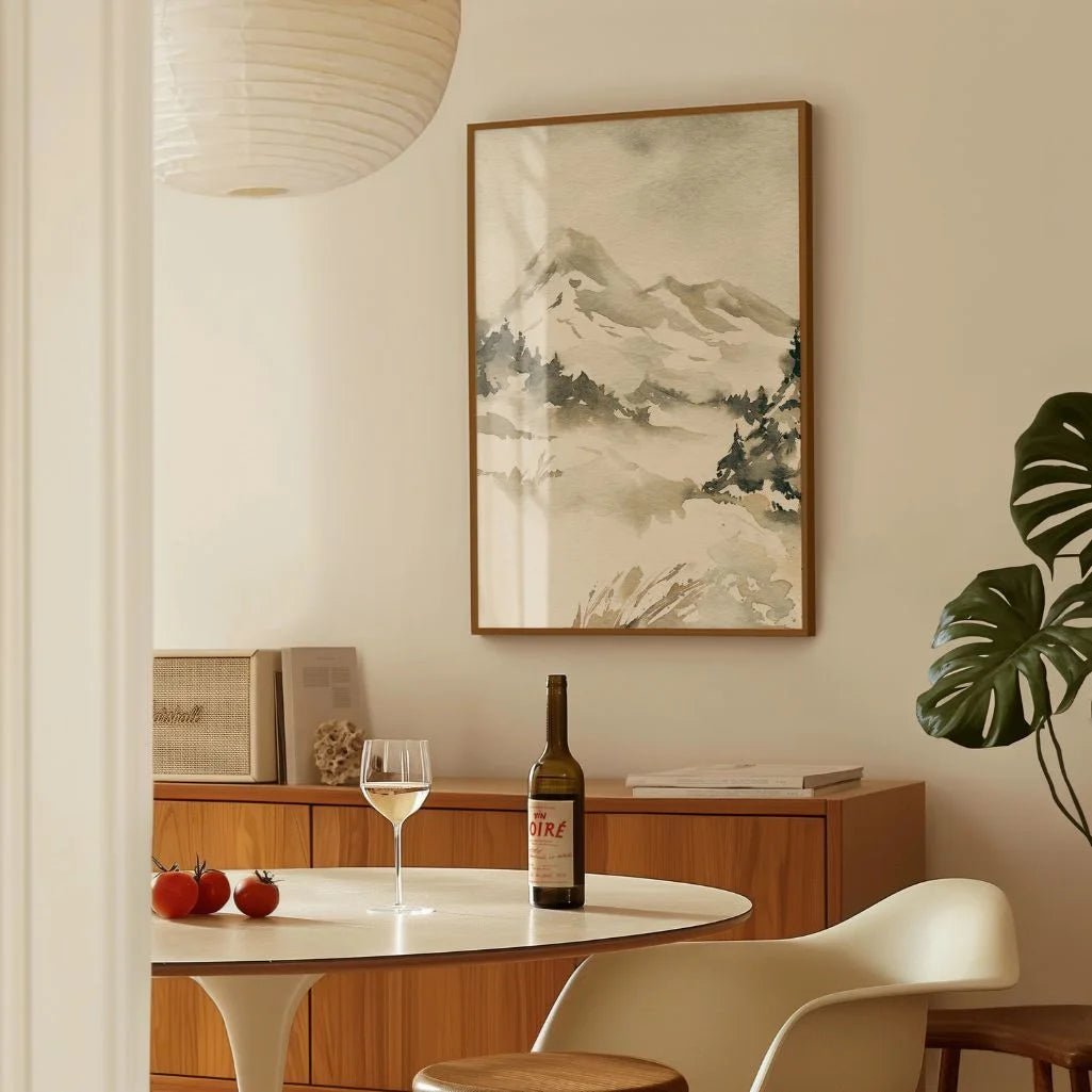 Watercolor Mountains Poster