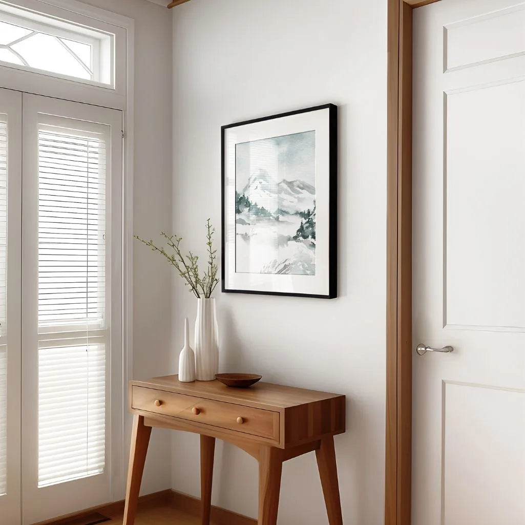 Winter Mountain Peaks Poster