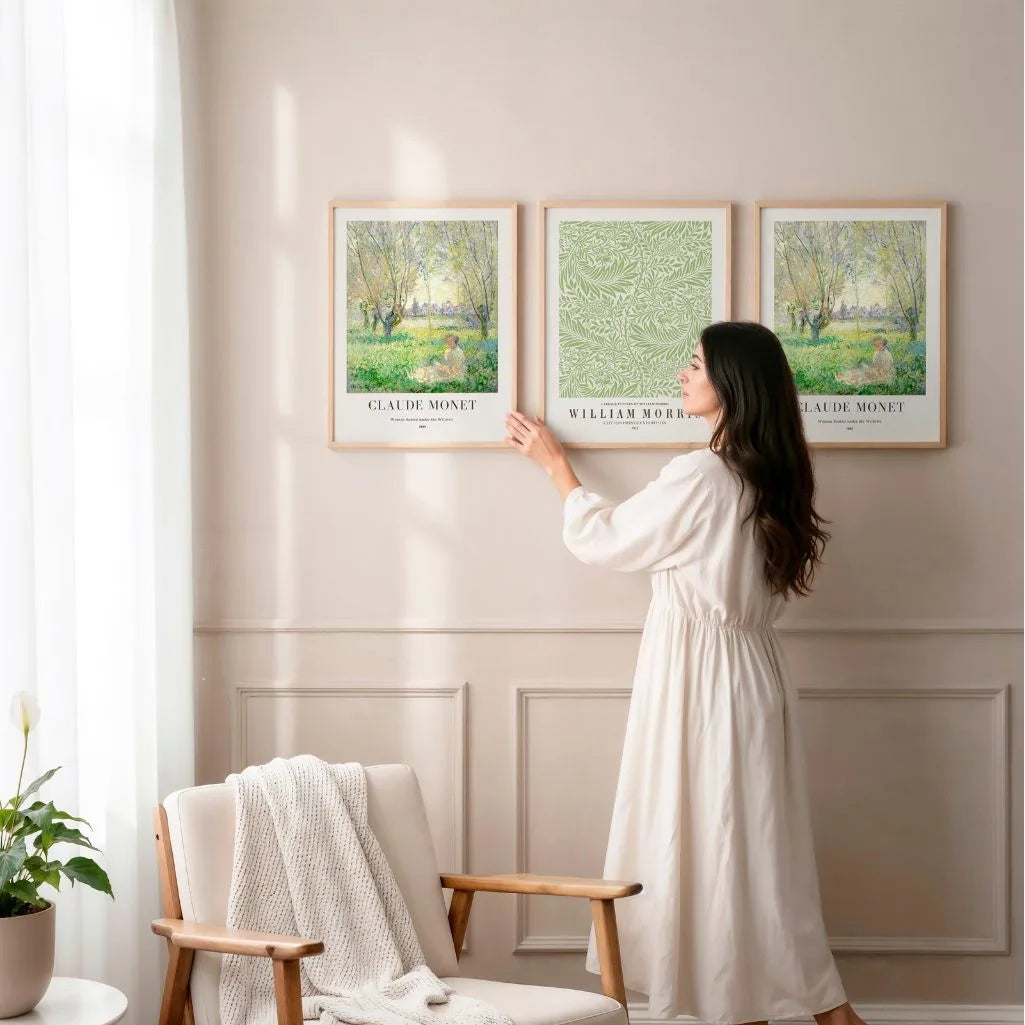 Claude Monet i William Morris – Zestaw 3 plakatów