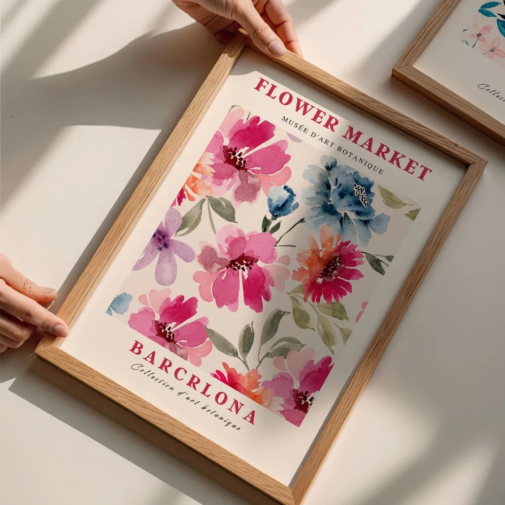 Barcelona Flowers Poster
