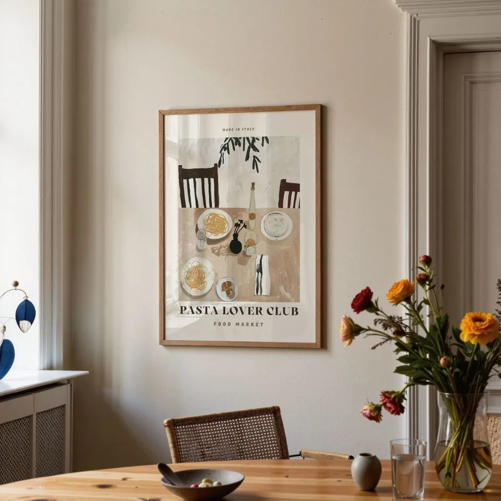 Plakat z Włoską Pastą