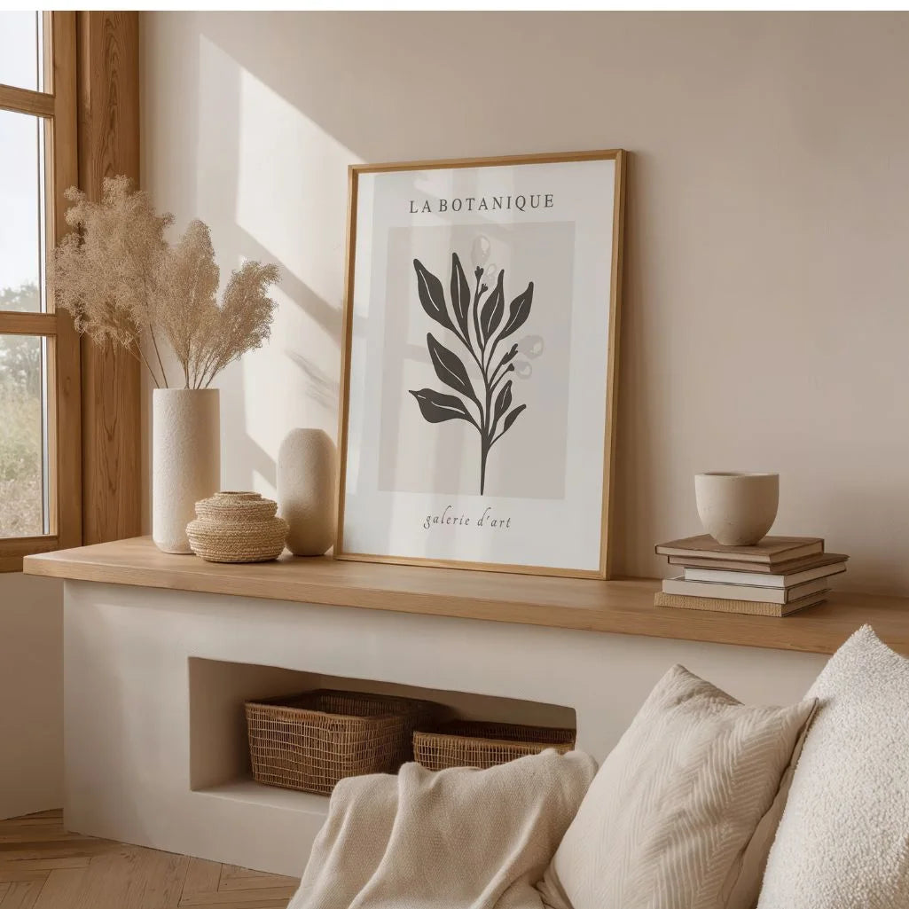 Botaniczny Plakat Gałązka Grafika liniowa