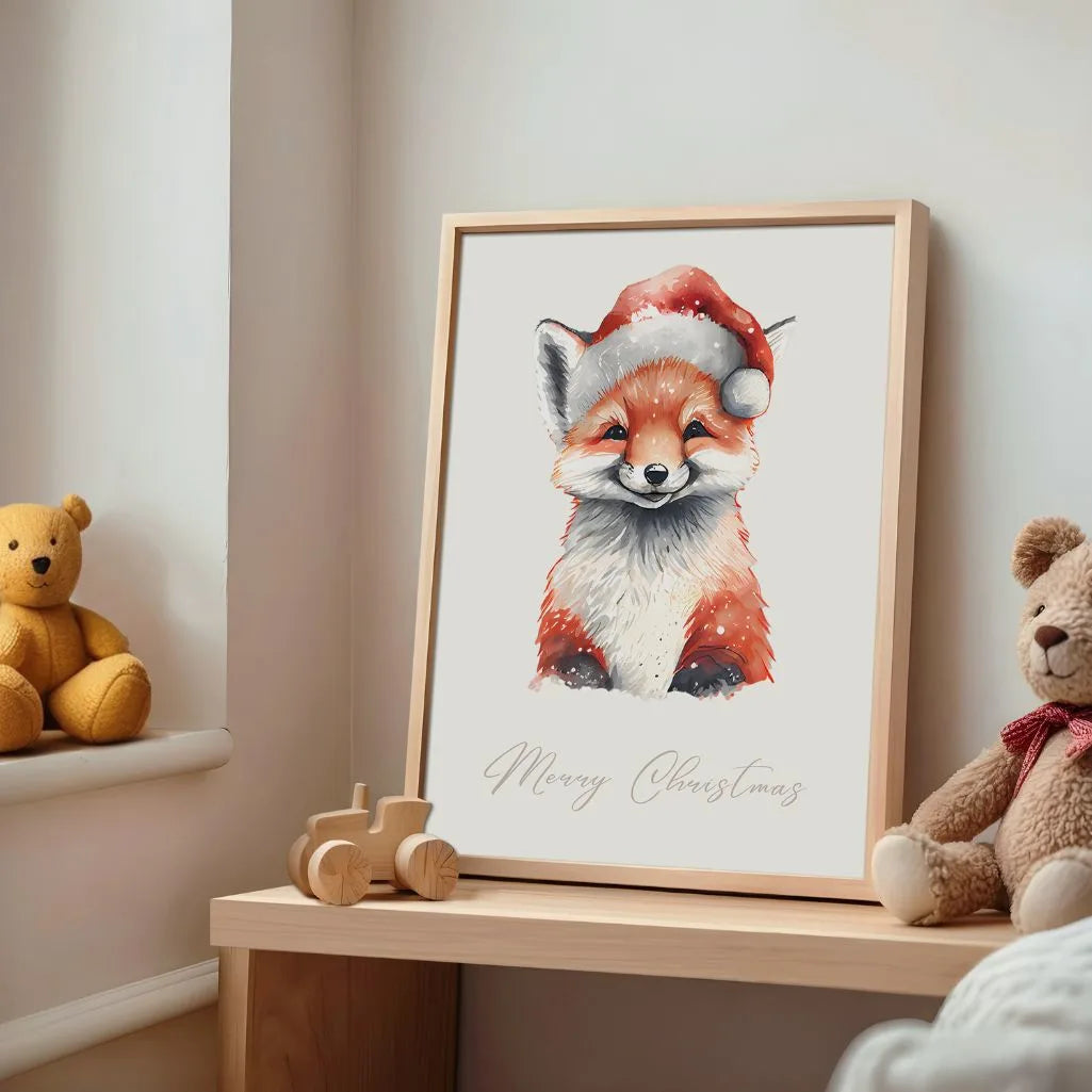 Christmas Fox Poster