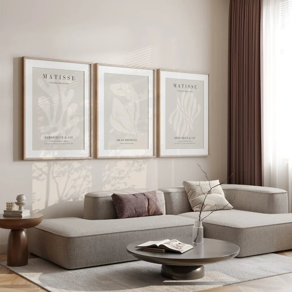 Henri Matisse Soft Organic Forms – Set of 3 Posters