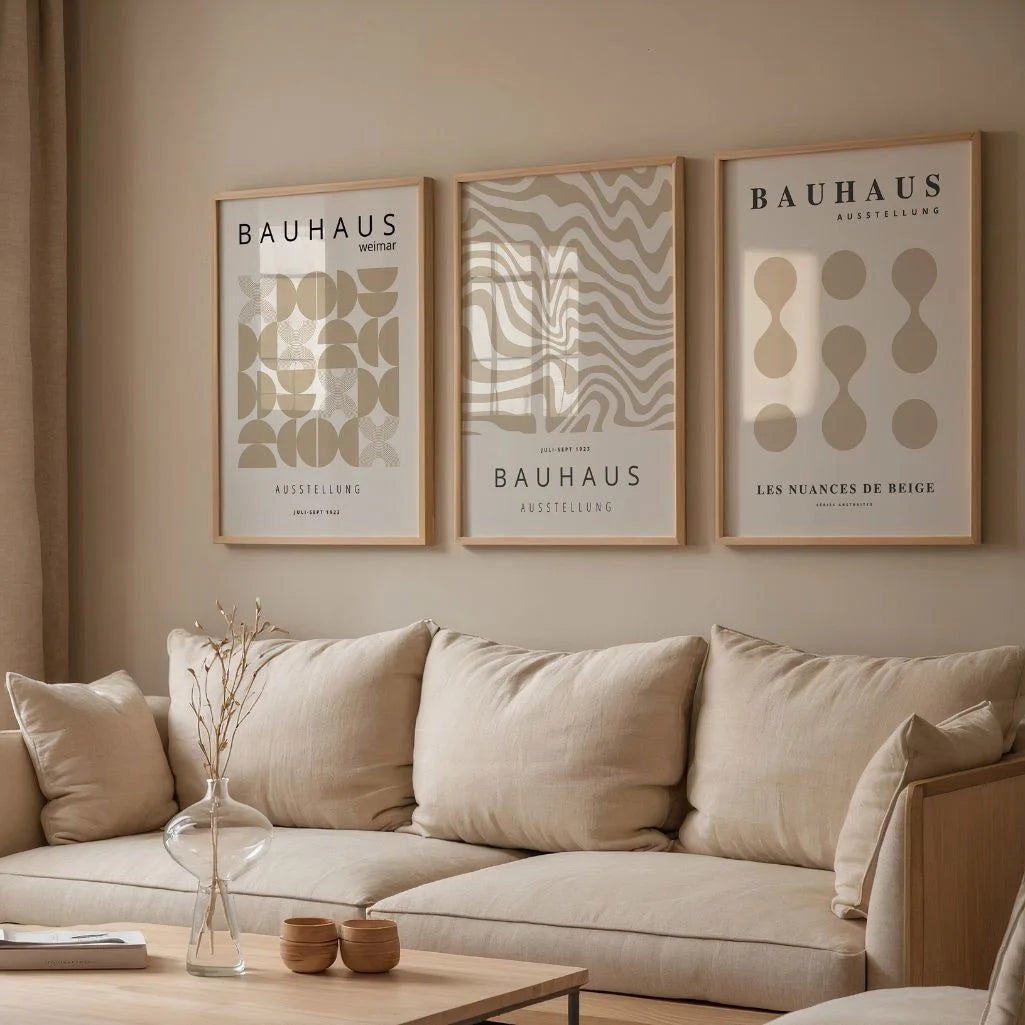 Bauhaus Soft Abstraction Weimar Set of 3 Posters