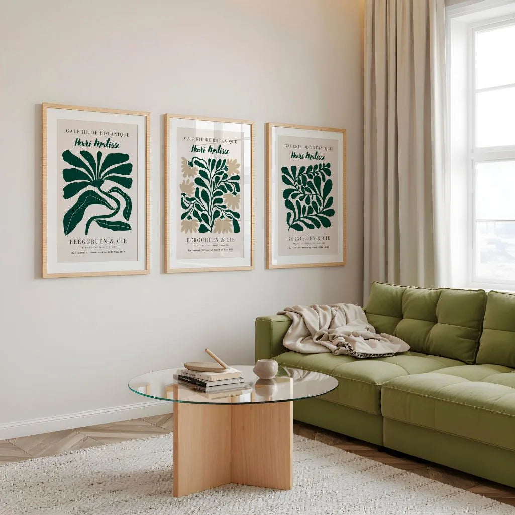 Henri Matisse Botanical Harmony Set of 3 Posters