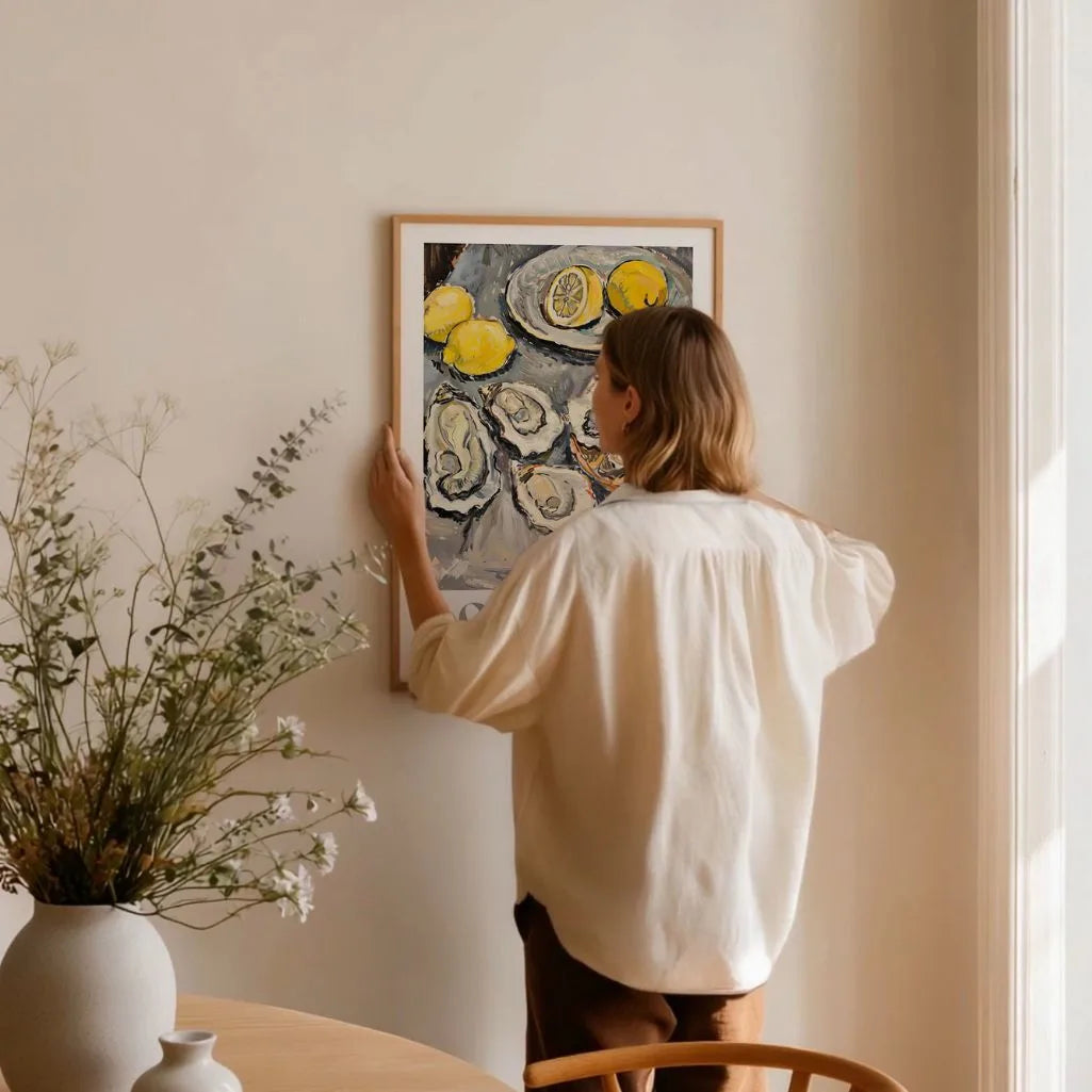 Plakat Ostrygi-Cytryny Klasyczny