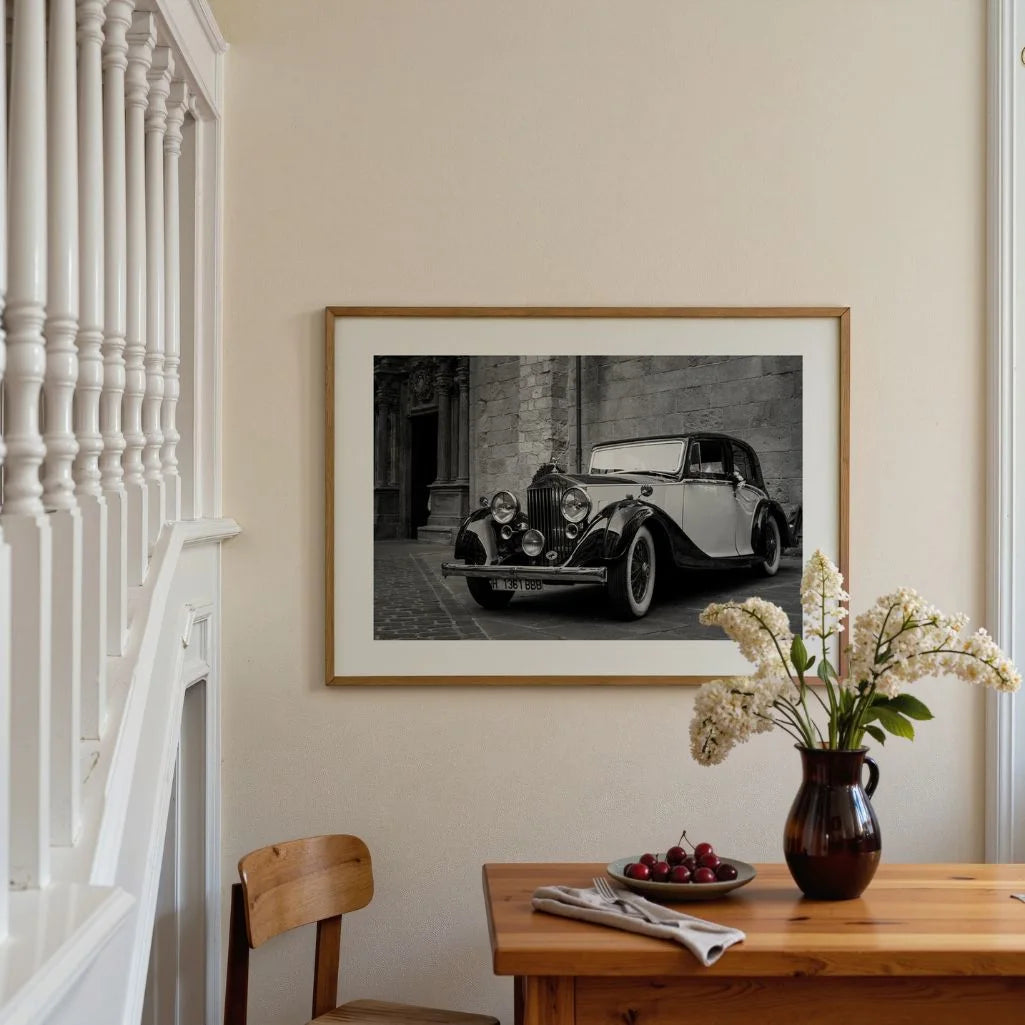 Plakat Klasyczny Samochód w Stylu Retro