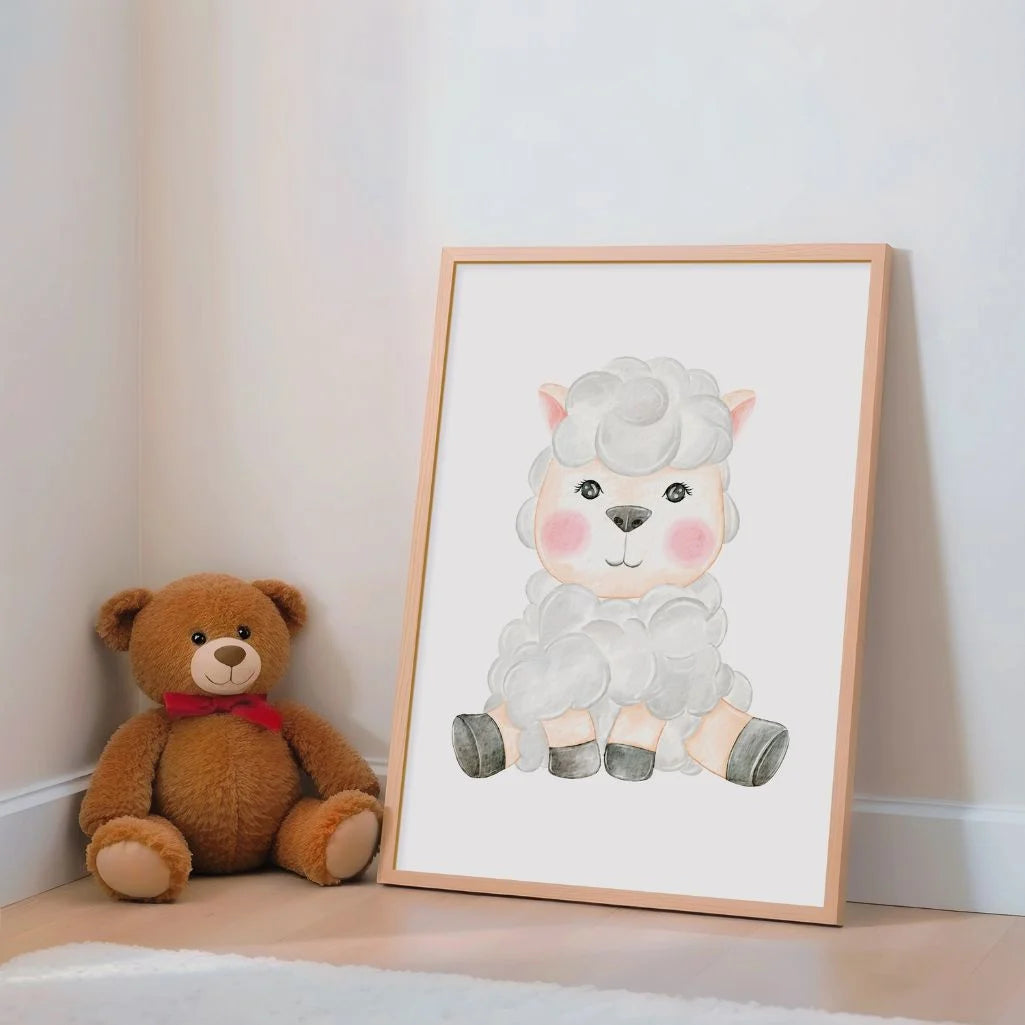 Watercolor Lamb Poster