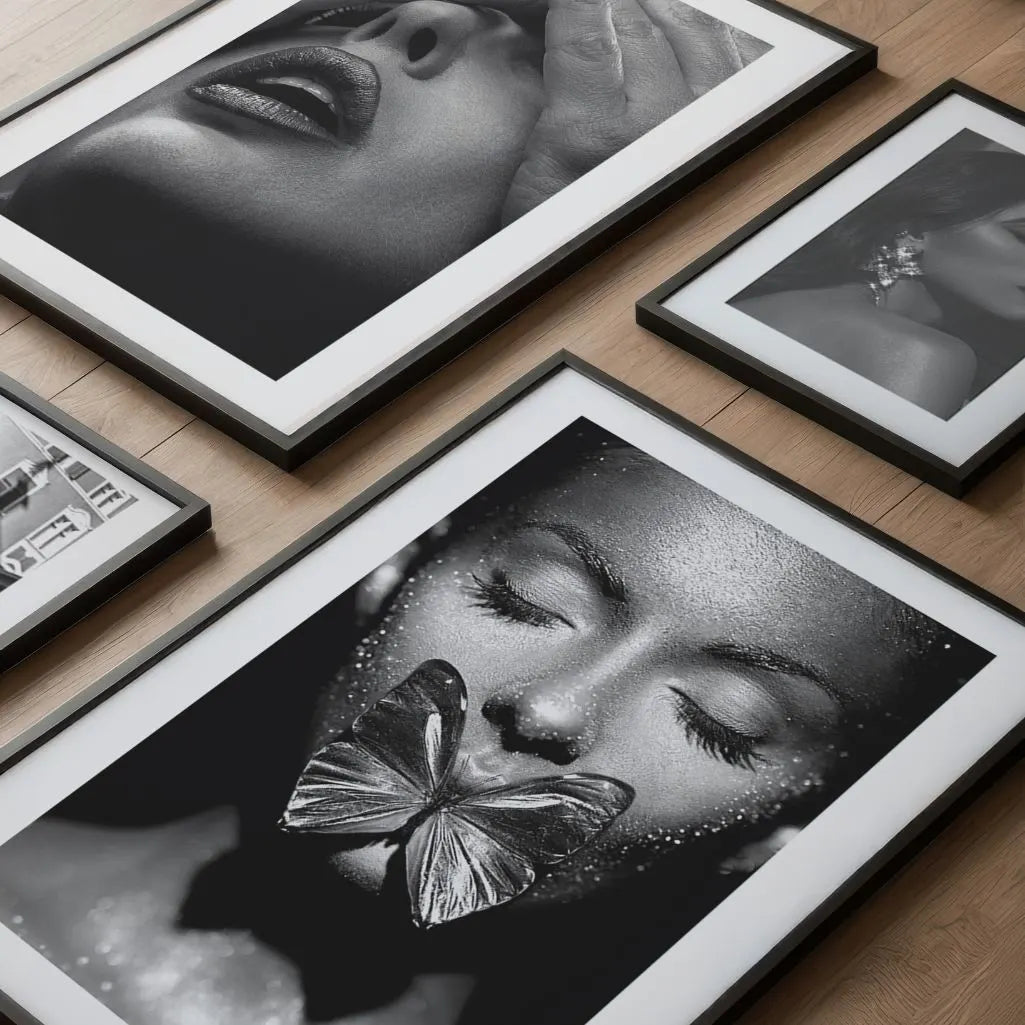 Noir Emotion Portrait Poster