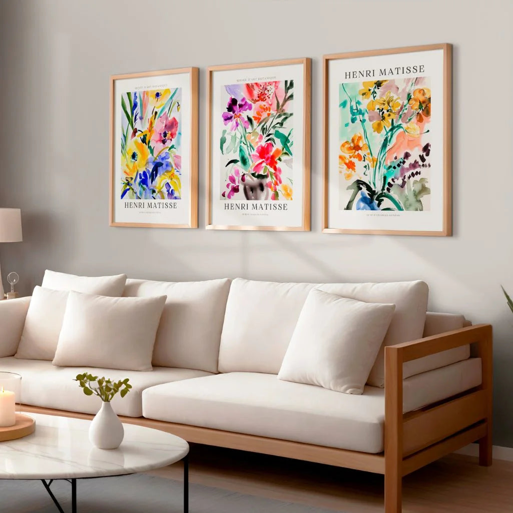 Henri Matisse Flower Color Expression Set of 3 Posters