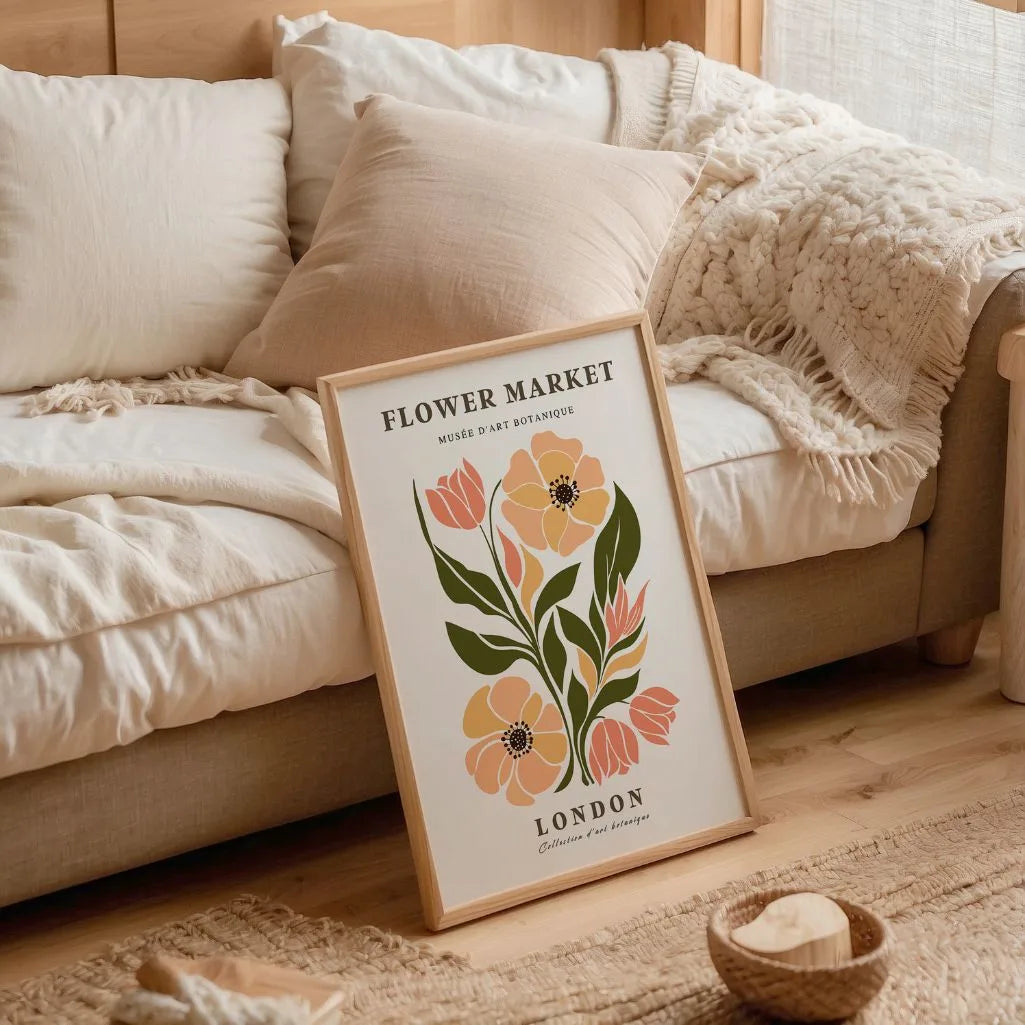 Plakat Kwiatowy Targ kwiatowy w Londynie