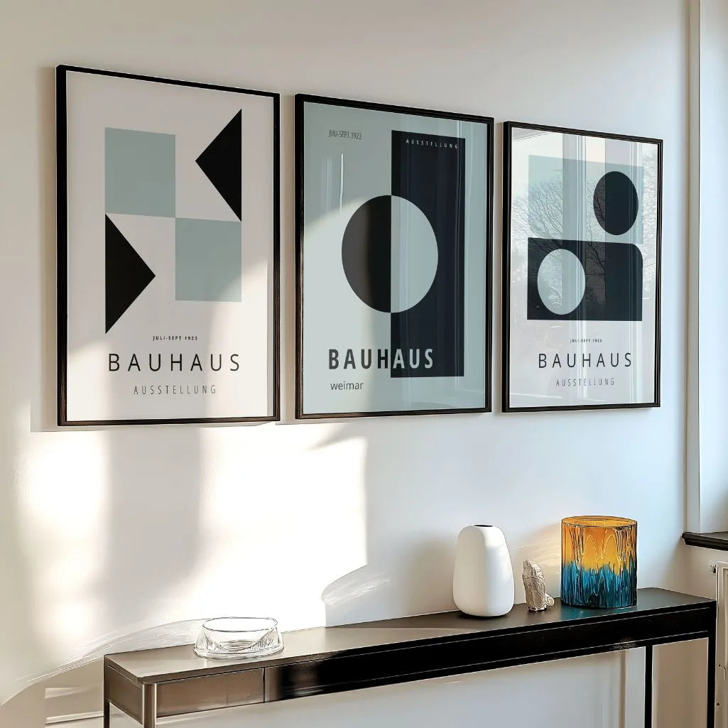 Weimar Geometry Bauhaus Poster Set of 3