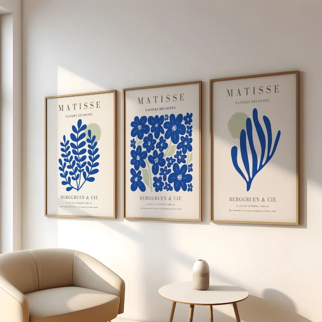 Henri Matisse Blue Green Garden Set of 3 Posters