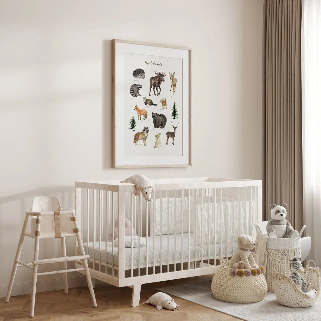 Forest Animals Educational Poster