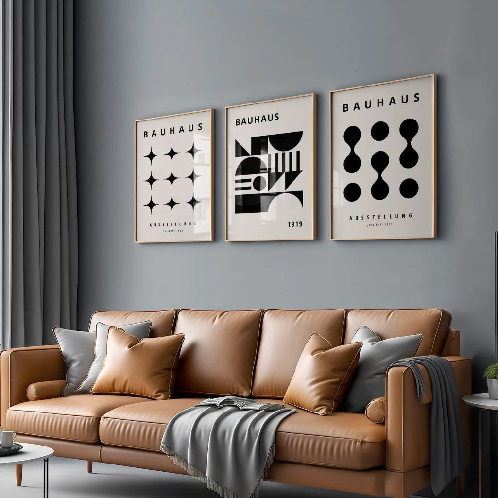 Bauhaus Silence Structure Set of 3 Posters
