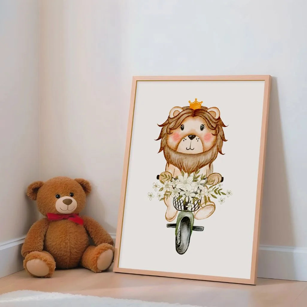 Lion On The Moon Poster