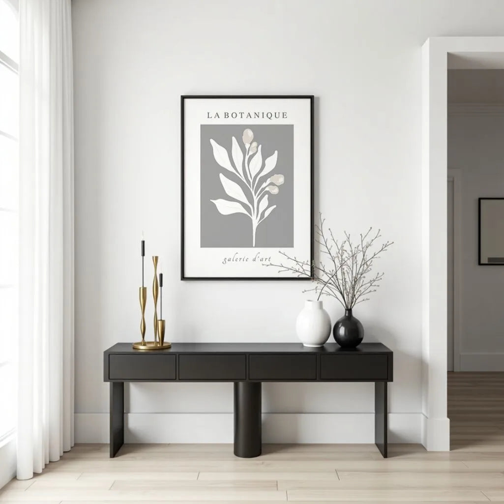 Graphite Botanique Plant Poster