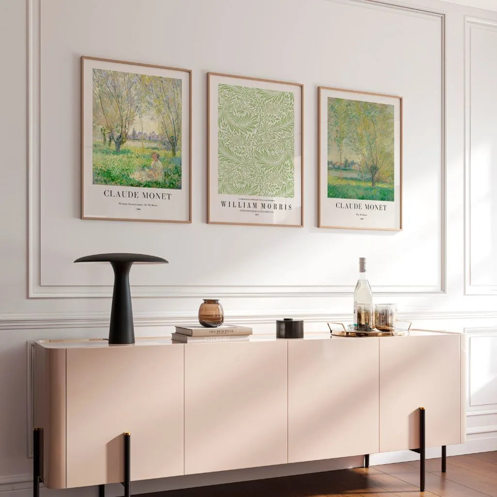 Claude Monet i William Morris – Zestaw 3 plakatów
