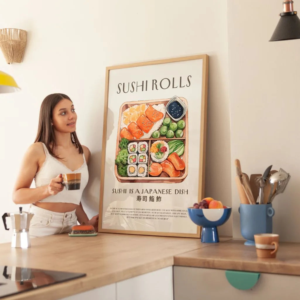 Plakat ilustracja Sushi