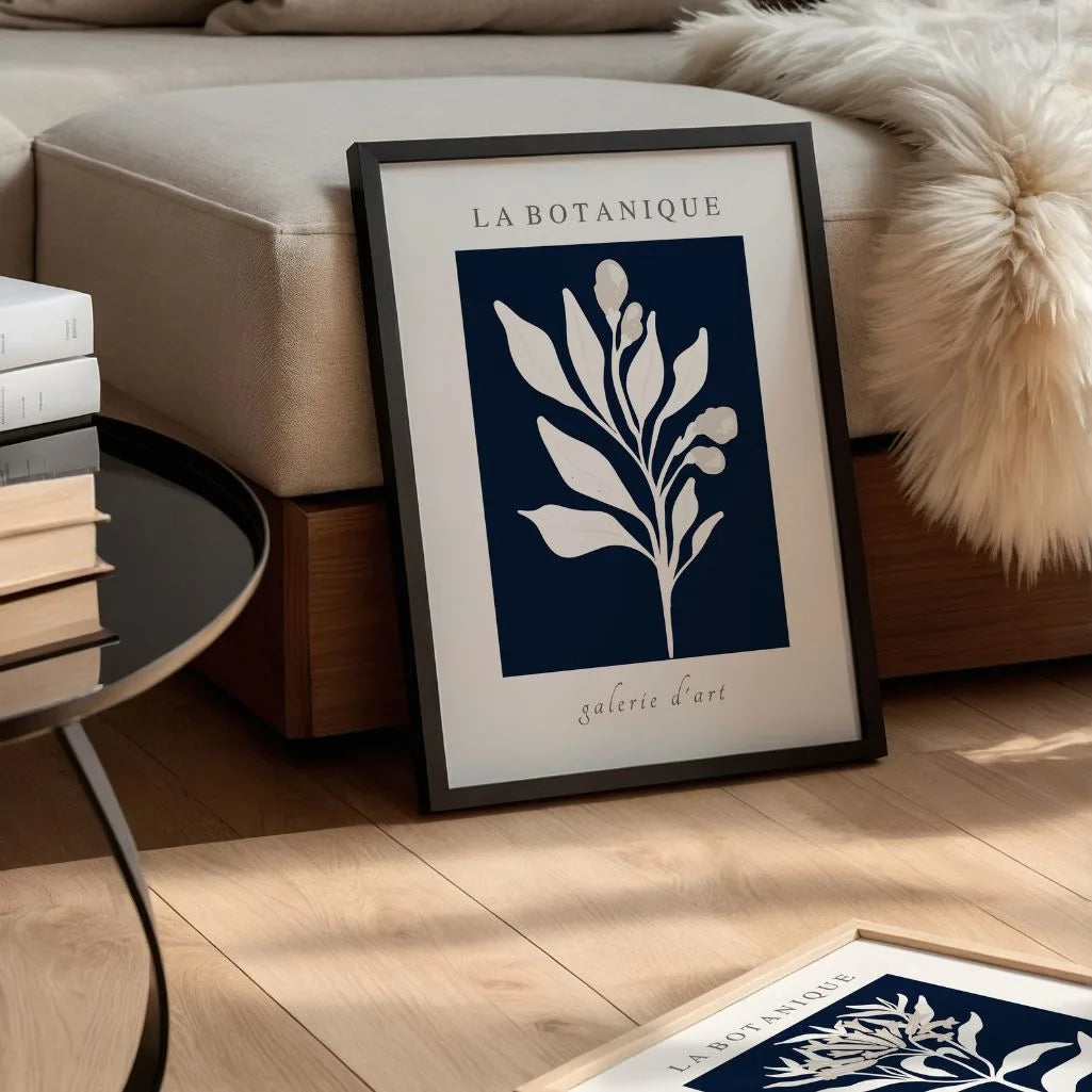 Navy Botanique Minimalism Poster