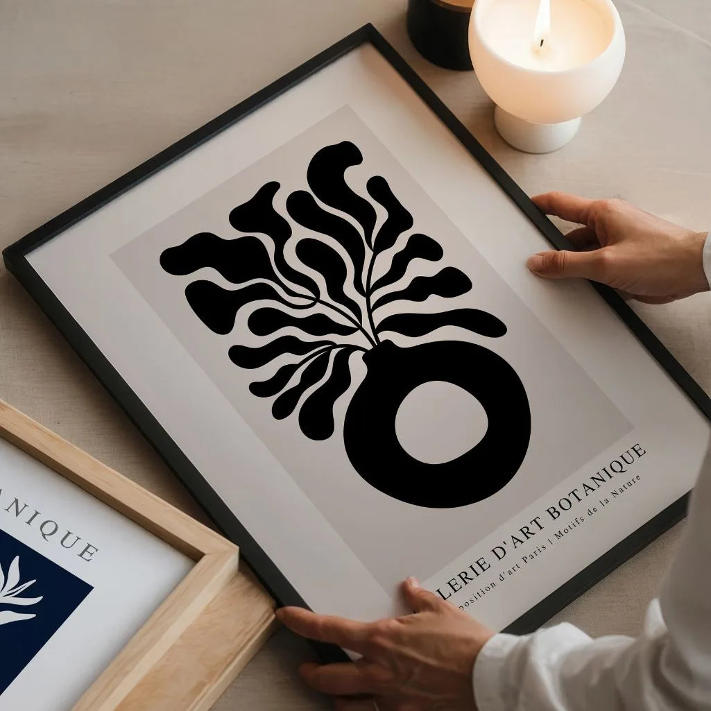 Abstract Plant in Vase Poster