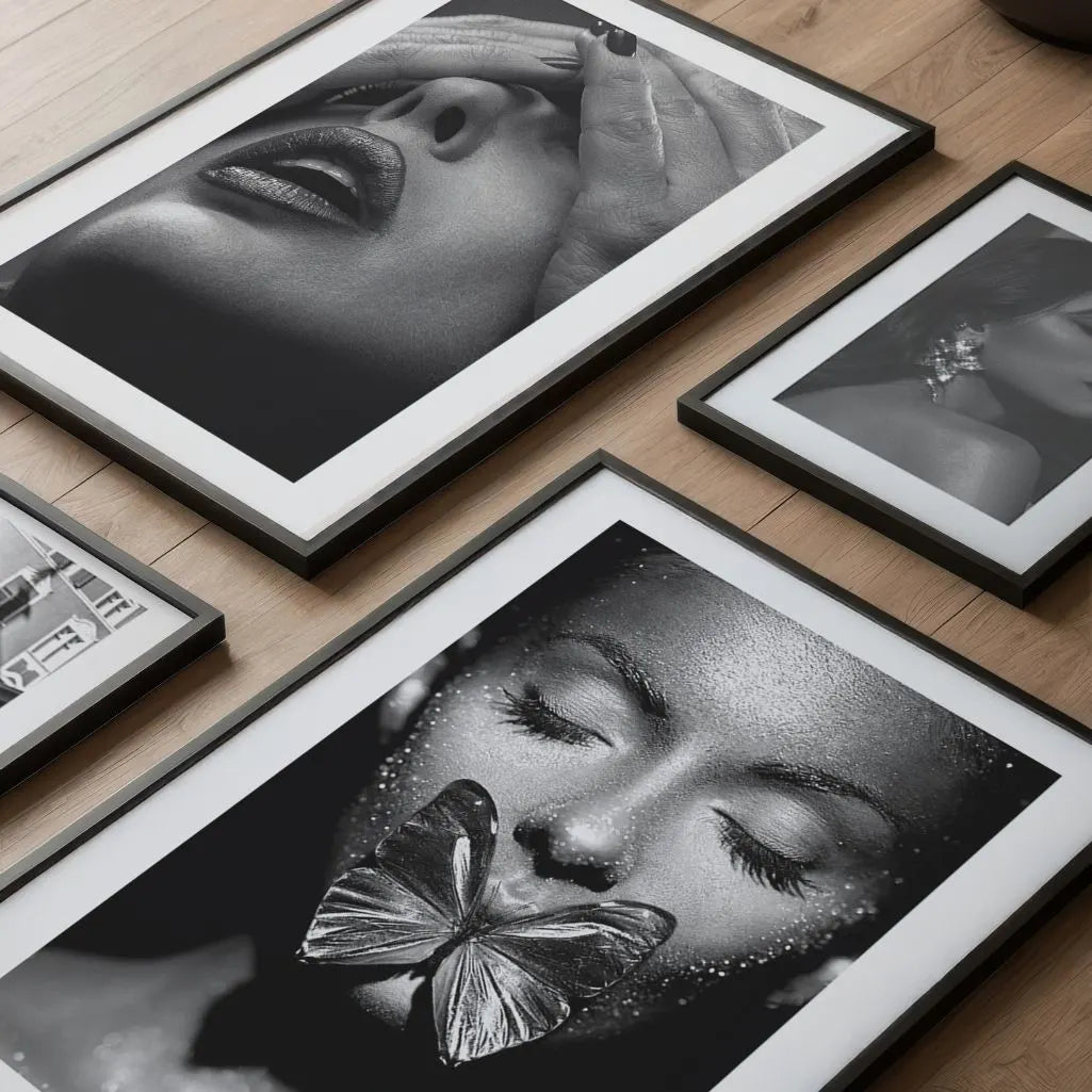 Black & White Fashion Portrait Prints – Set of 3