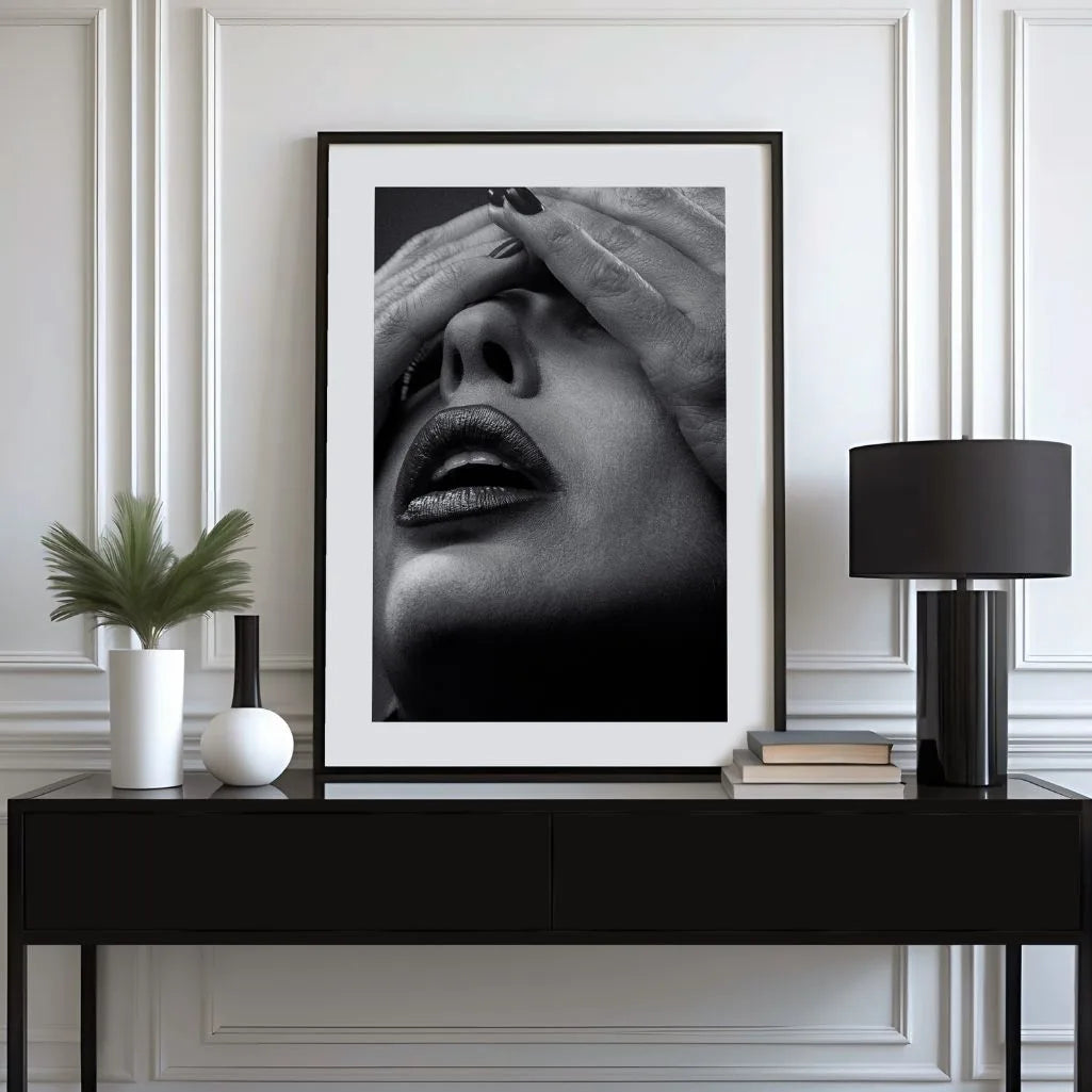 Noir Emotion Portrait Poster