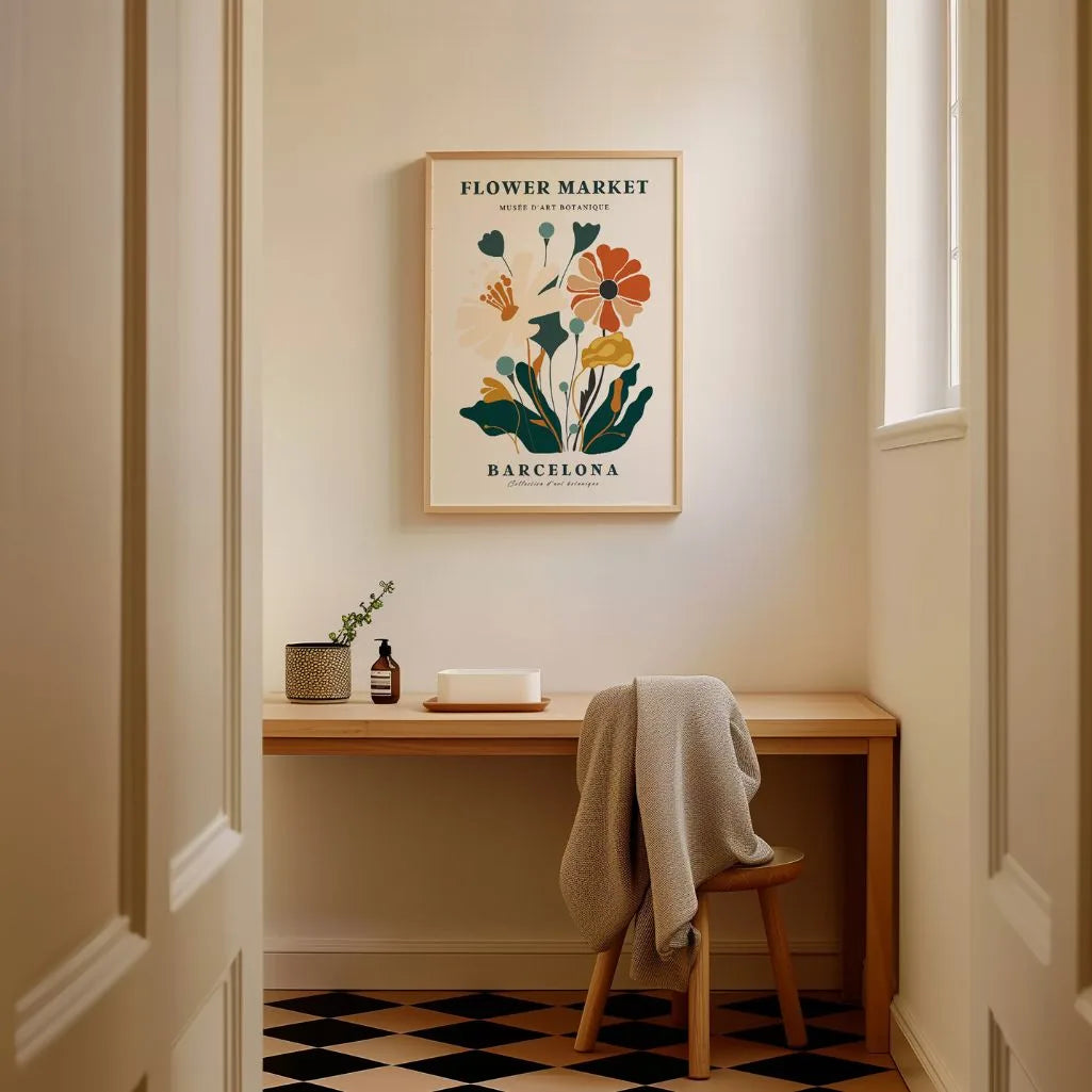 Plakat Targ kwiatowy w Barcelonie