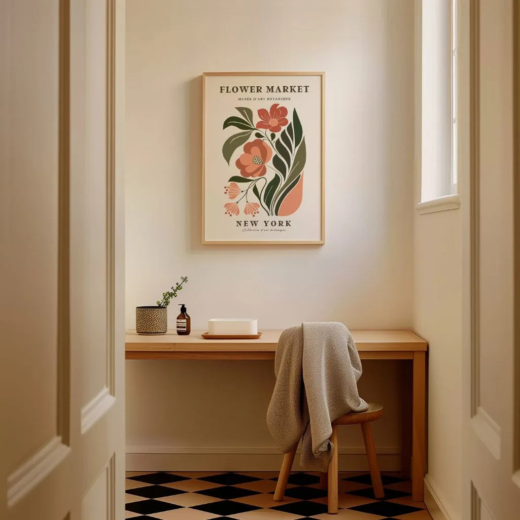 Plakat Targ kwiatowy Nowy Jork Botanique