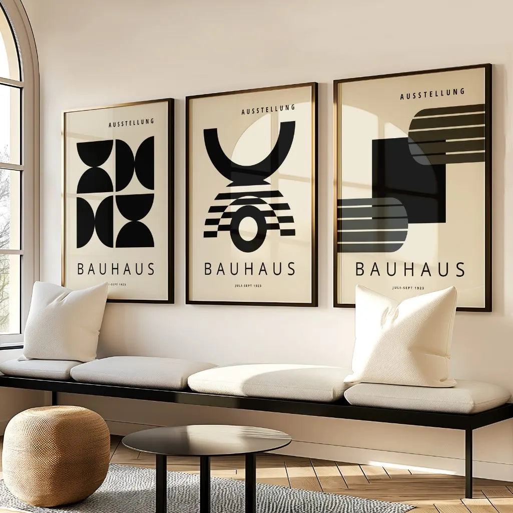 Exhibition Rhythm Bauhaus Poster Set of 3