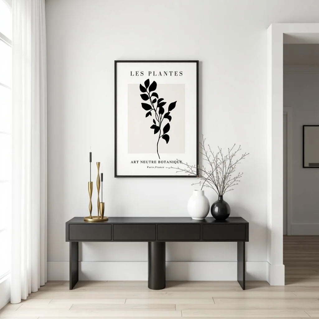 Noir Élancé Botanical Poster