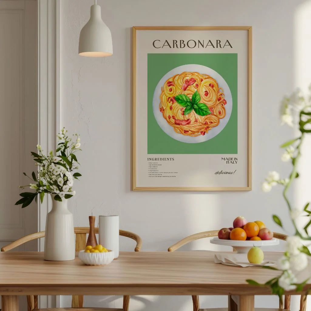 Plakat Makaron Carbonara