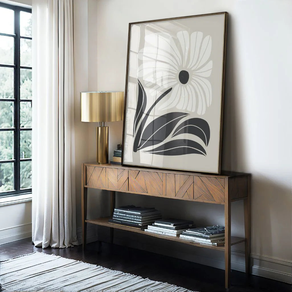 Noir Floral Minimalism Poster