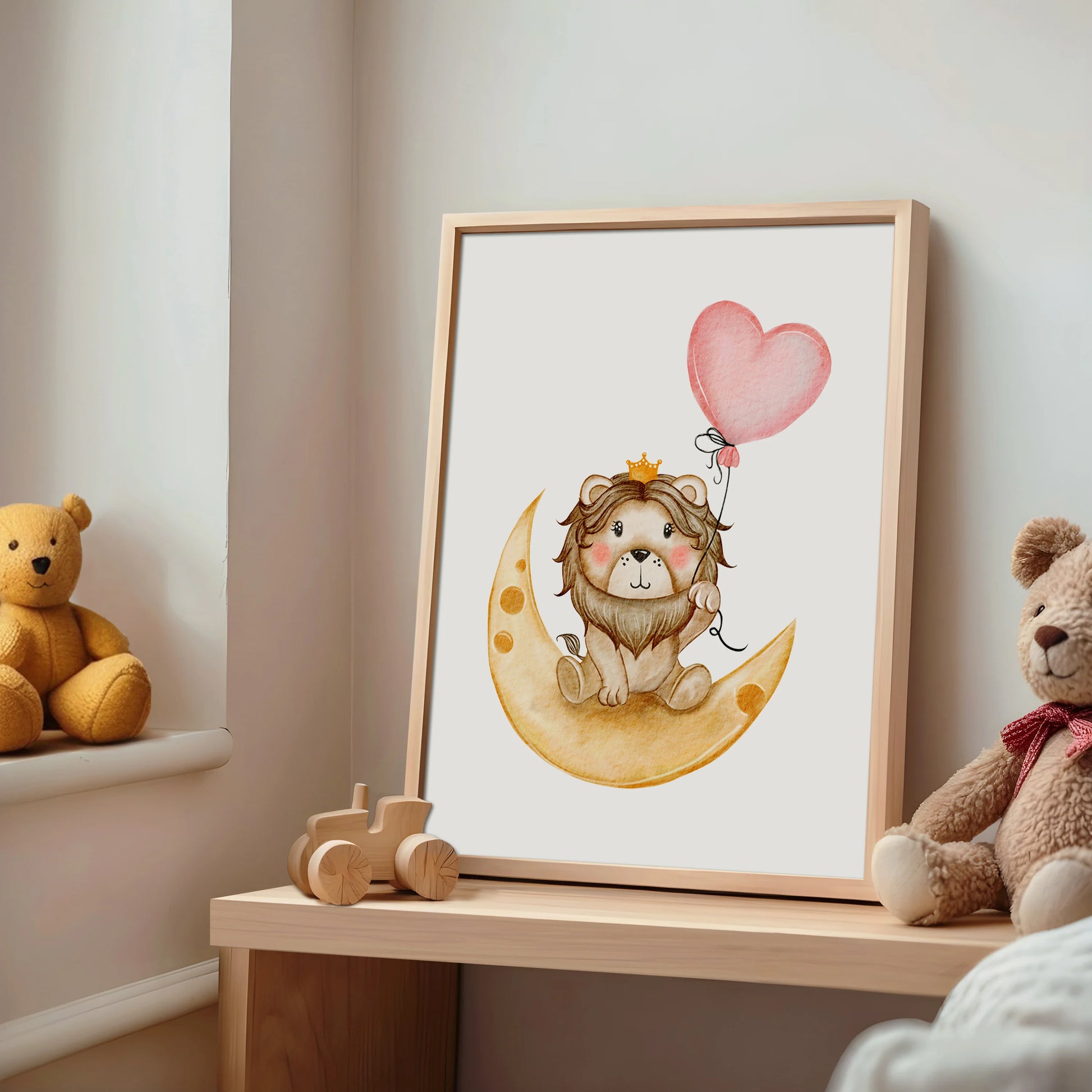 Lion On The Moon Poster