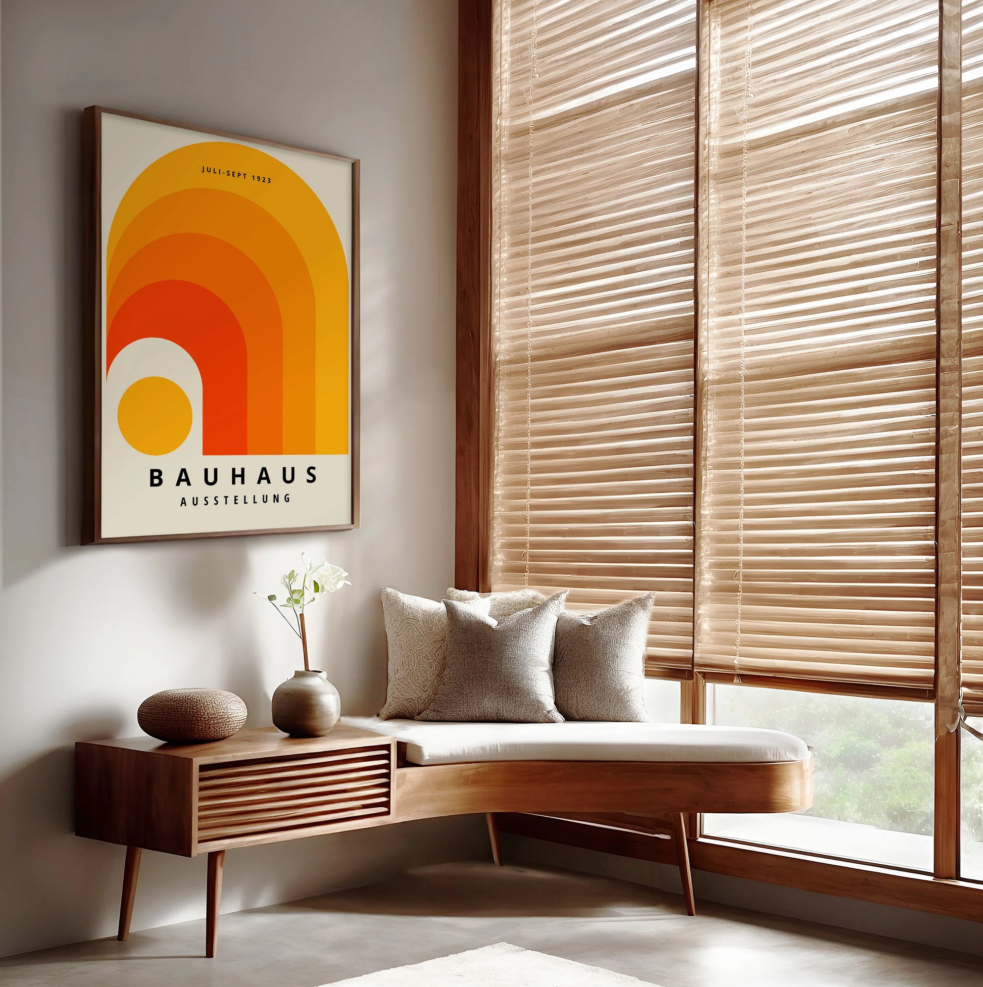 Plakat Bauhaus Pomarańczowa Tęcza