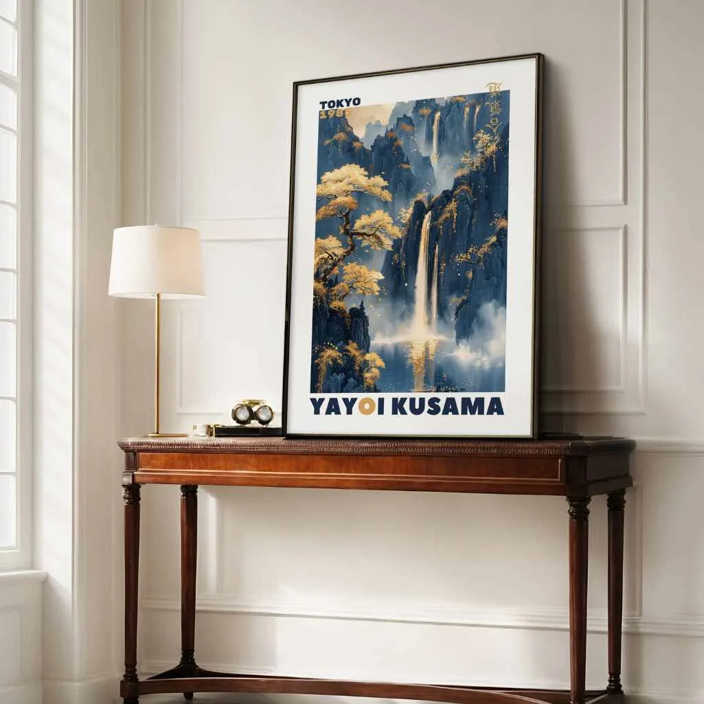 Yayoi Kusama – Plakat Złoty Wodospad Górski