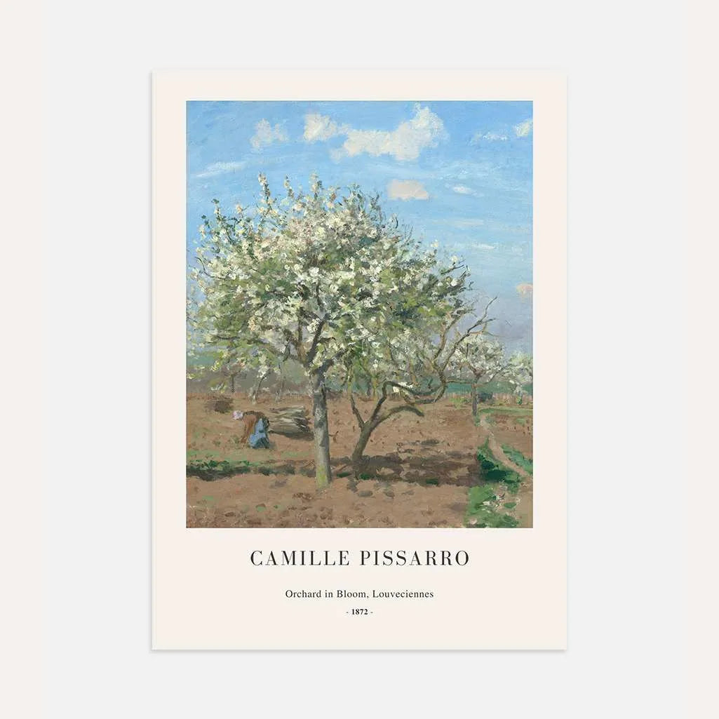 Camille Pissarro Plakat – Kwitnący sad, Louveciennes 1872