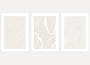 abstract line pattern poster set of 3 beige geometric wall art