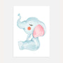 baby elephant poster kids wall art