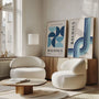 bauhaus blue poster set gallery wall decor
