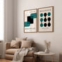 bauhaus green poster set 2 living room wall decor
