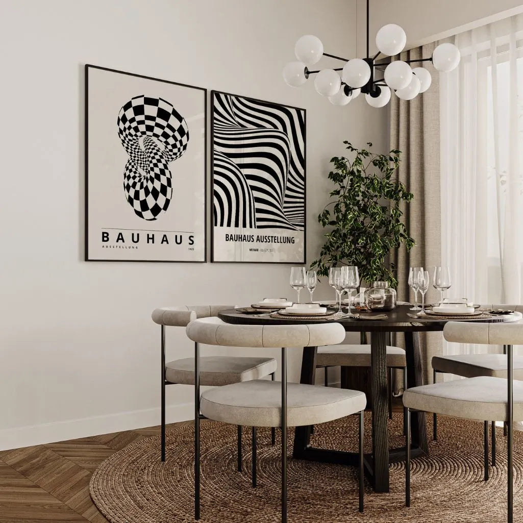 bauhaus poster set gallery wall modern decor