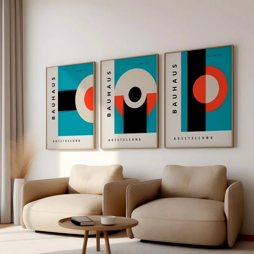Bauhaus – Zestaw 3 Plakatów