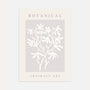 botanical abstract poster neutral wall art