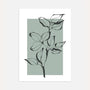 botanical line poster beige minimalist branch wall art